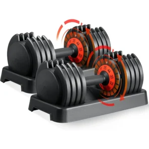 55 lbs Pair Adjustable Dumbbells
